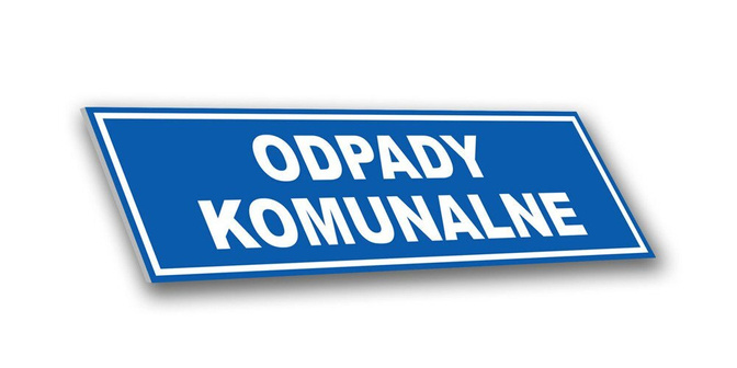 Tabliczka PCV - Odpady komunalne