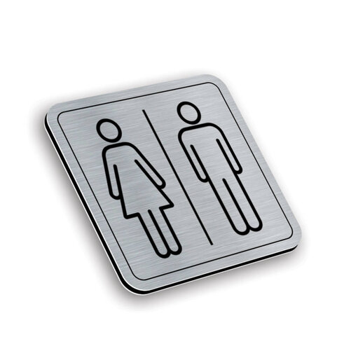 Tabliczka aluminiowa toaleta damsko-męska - wc7