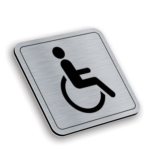 Tabliczka aluminiowa toaleta dla niepełnosprawnych - wz1