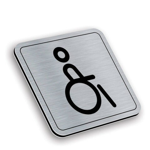 Tabliczka aluminiowa toaleta dla niepełnosprawnych - wz6
