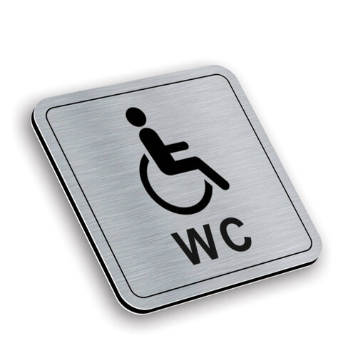 Tabliczka aluminiowa toaleta dla niepełnosprawnych - wz7
