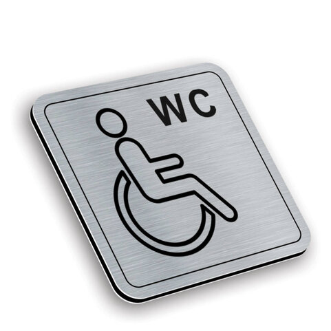 Tabliczka aluminiowa toaleta dla niepełnosprawnych - wz8