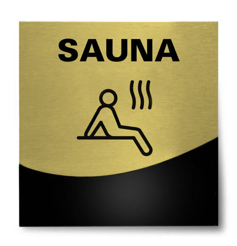 Tabliczka hotelowa Sauna Gold Layer