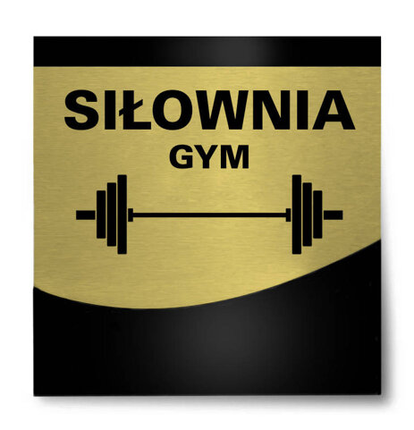 Tabliczka hotelowa Siłownia GYM Gold Layer