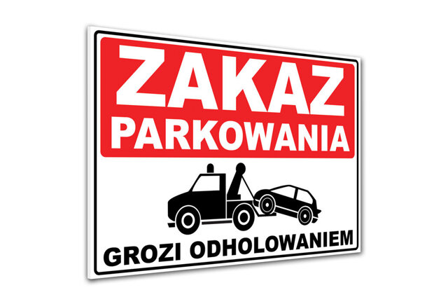 Tabliczka ostrzegawcza PCV Zakaz Parkowania ZK1