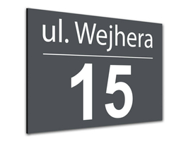 Aluminiowa tabliczka adresowa wz1